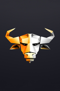 Bull Minimal 4k (640x1136) Resolution Wallpaper