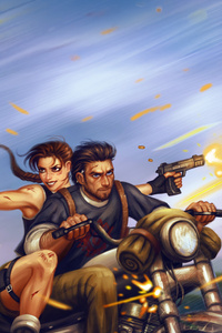 Bullets And Burnout Partners In Crime (1280x2120) Resolution Wallpaper