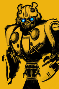 Bumblebee Movie Comic Con Art (640x1136) Resolution Wallpaper