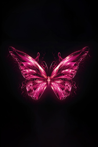 Butterfly Neon Pink 4k (540x960) Resolution Wallpaper