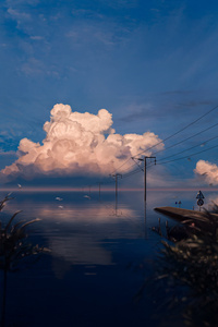 Cable Lines (1080x2280) Resolution Wallpaper