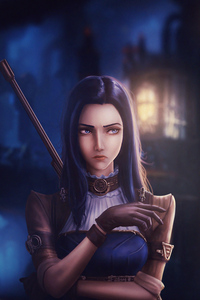 1242x2688 Caitlyn From Arcane League Of Legends