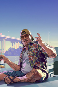 Cal Hampton In Gta 6 (640x960) Resolution Wallpaper