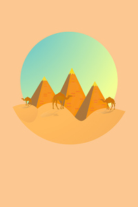Camel Desert Minimal 4k