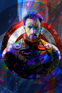 Captain America 4k Abstract Art
