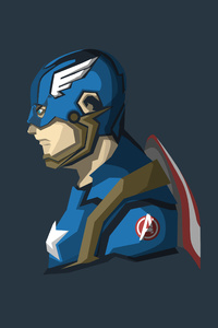 Captain America 4k Minimalism (1080x2160) Resolution Wallpaper