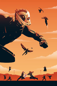 Captain America 4k Poster Art (1280x2120) Resolution Wallpaper