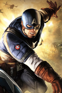 Captain America 5k Artwork (240x400) Resolution Wallpaper