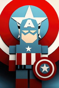 Captain America 5k Minimalism (1280x2120) Resolution Wallpaper