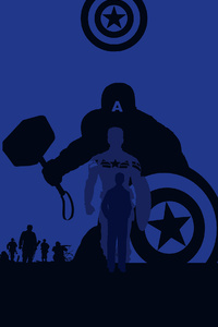 Captain America Avengers Endgame 4k Minimalism (360x640) Resolution Wallpaper