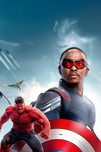 Captain America Brave New World Bluray Poster (1280x2120) Resolution Wallpaper