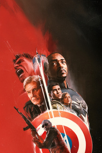 Captain America Brave New World Heroic Poster (1080x2160) Resolution Wallpaper