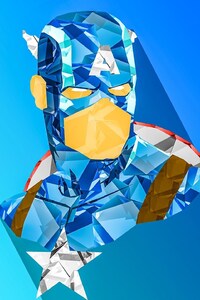 Captain America Digital Art (240x400) Resolution Wallpaper