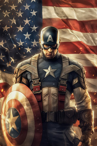 Captain America Fan Favorite (240x320) Resolution Wallpaper