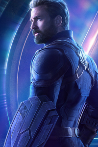800x1280 Captain America In Avengers Infinity War New Poster