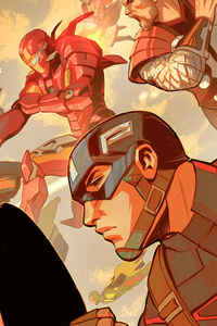 800x1280 Captain America Iron Man Thor Black Widow Hulk Avengers