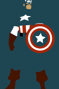 Captain America Minimalism (320x480) Resolution Wallpaper