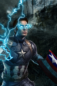 Captain America Mjolnir Avengers Endgame 4k
