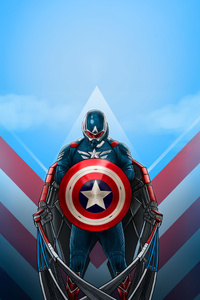 Captain America Nanotech Helmet Transition (1080x1920) Resolution Wallpaper