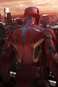 Captain America Shield And Iron Man (640x960) Resolution Wallpaper