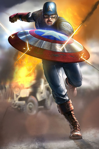 Captain America Shield Hero (1280x2120) Resolution Wallpaper