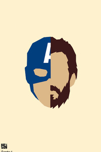 Captain America Steve Rogers Minimalism (540x960) Resolution Wallpaper