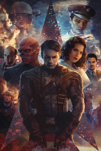 Captain America The First Avenger Poster 5k (360x640) Resolution Wallpaper