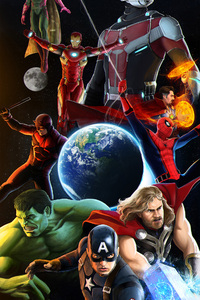Captain America Thor And Huk MCU