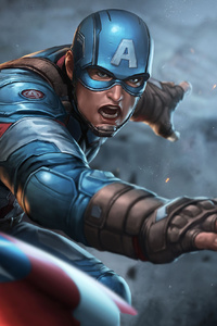 Captain America Throwing Shield