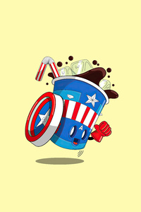Captain America Transformed Into A Cold Drink Can (640x960) Resolution Wallpaper
