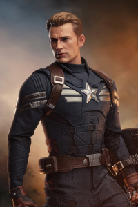 Captain America Unwavering Heroism (240x400) Resolution Wallpaper