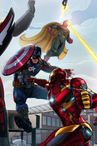 Captain America V Iron Man 4k