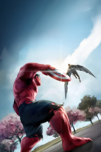 Captain America Vs Red Hulk 5k (1080x2160) Resolution Wallpaper