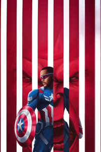 Captain America Vs Red Hulk (640x1136) Resolution Wallpaper