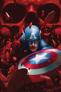 Captain America Vs Red Skull (240x400) Resolution Wallpaper