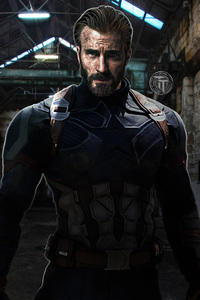 800x1280 Captain America With Beard In Avengers Infinity War 2018