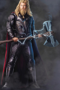 Captain And Thor (240x400) Resolution Wallpaper