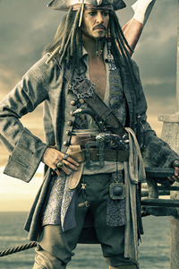 480x854 Captain Jack Sparrow 5k