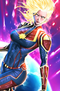 Captain Marvel Colorful Art