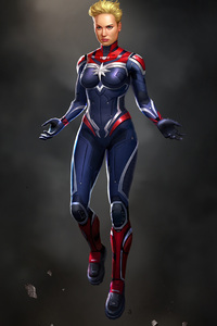 Captain Marvel Digital Art (1440x2560) Resolution Wallpaper