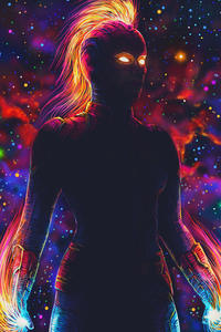 Captain Marvel New Artworkss (320x480) Resolution Wallpaper