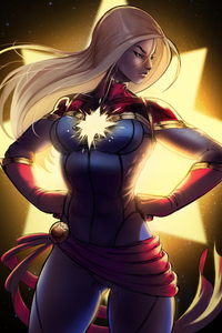 750x1334 Captain Marvel Radiance 5k