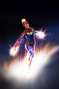 Captain Marvel Starforce Legend (1440x2960) Resolution Wallpaper