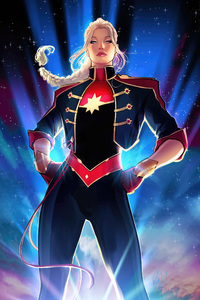 Captain Marvel Stormbreakers (360x640) Resolution Wallpaper