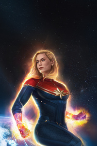 Captain Marvel The Cosmic Avenger (1440x2960) Resolution Wallpaper