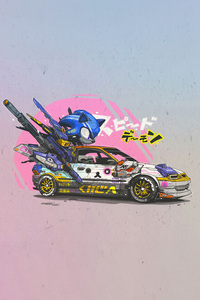Car Sonic The Hedgehog (2160x3840) Resolution Wallpaper