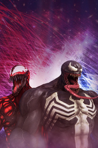 Carnage And Venom (1280x2120) Resolution Wallpaper