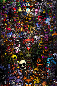 Cartoons Characters Mashup 4k (640x1136) Resolution Wallpaper