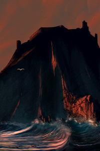 Castle Coast (640x1136) Resolution Wallpaper