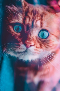 Cat Glowing Eyes (1242x2668) Resolution Wallpaper